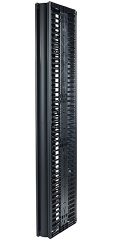 APC Valueline, Vertical Cable Manager For 2 & 4 Post Racks, 84"H X 6"W, Double-Sided With Doors